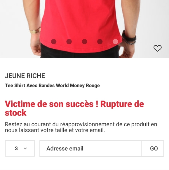 Jeune Riche Paris Red Money Machine T-shirt - Picture 2 of 9